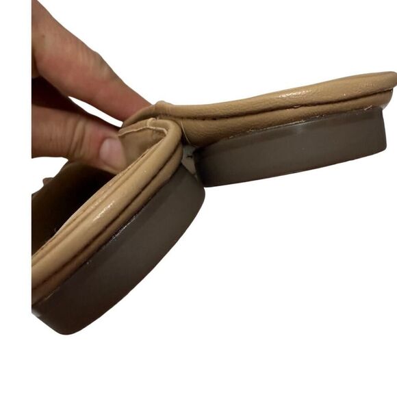 NWT Anthropologie Schutz Lolita Flats – Nude Leather Bow Slip-On Shoes, Size 6 - Picture 8 of 9